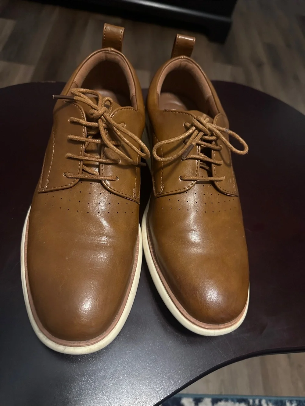 Janson Men’s Brown Leather Derby with Contrasting Cream Sole